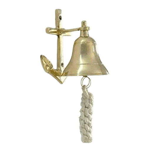 BRASS PLAIN BIG DOOR BELL (POLISH)